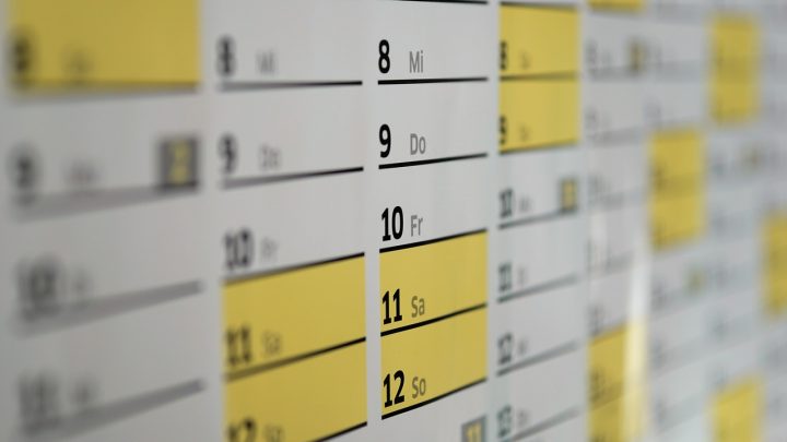 Photo of a schedule
