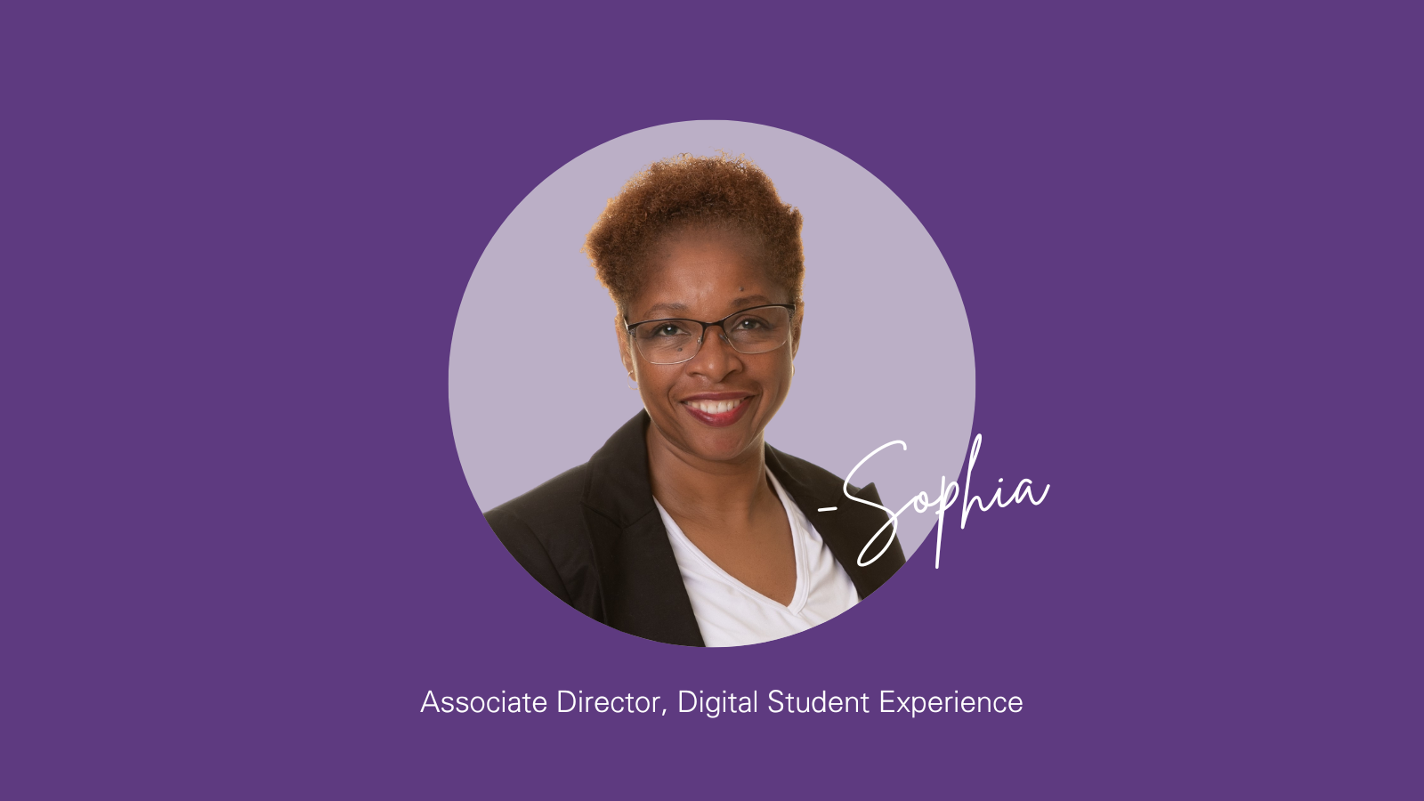 Photo of Sophia Holness, Associate Director of Digital Student Experience at McMaster University